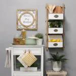Stratton Home Decor Stratton Home 3-Tiered Wooden Farmhouse Wall Hanging Basket Organizer thumbnail 2