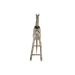LITTON LANE Handmade Vintage Wooden Rocking Horse - Hand-Carved Albizia Wood with Ornamental Saddle thumbnail 3