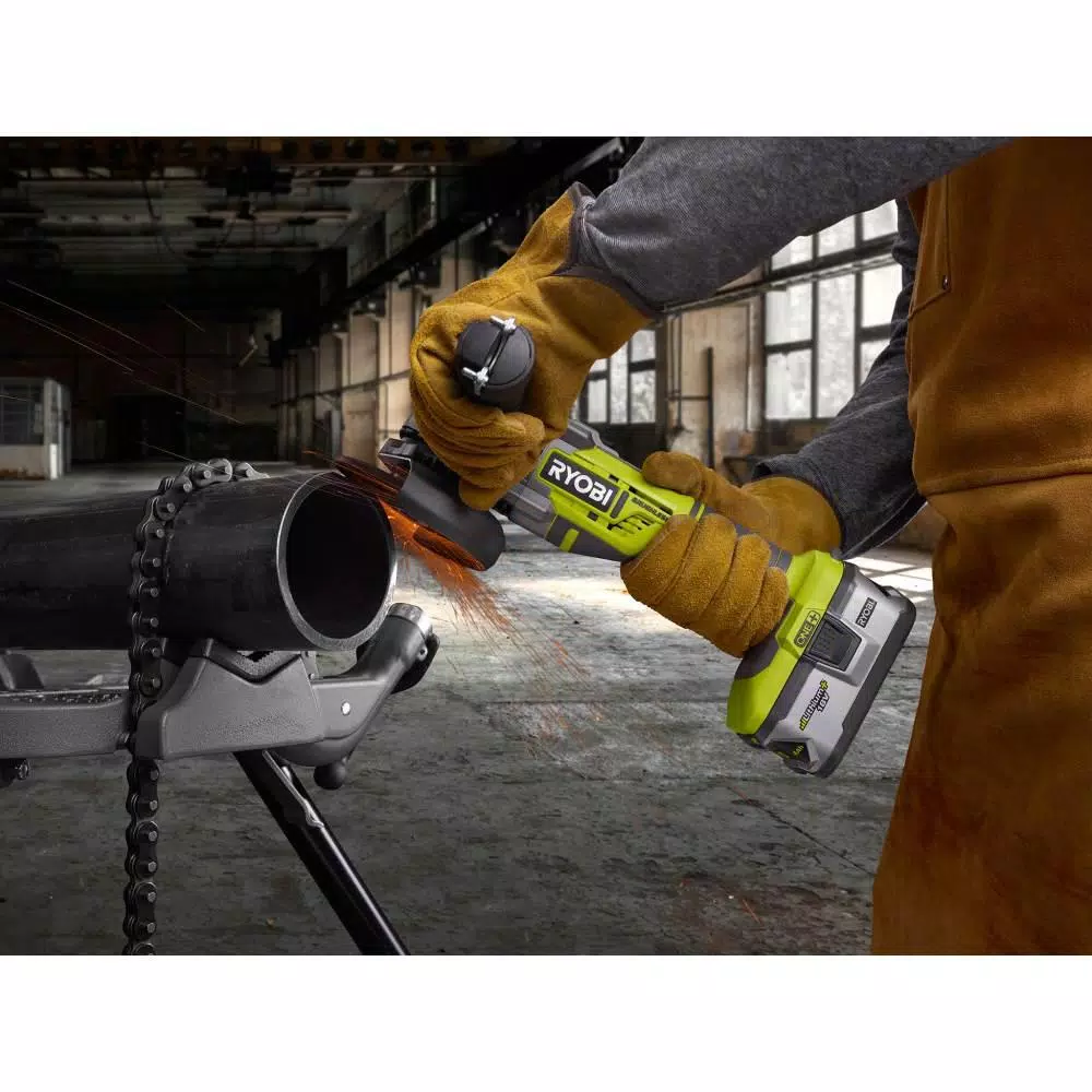 RYOBI 18V ONE+ Brushless 4-1/2 in. Cordless Angle Grinder/Cut-Off Tool (Tool Only)
