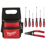 Milwaukee Electrician's Tool Bundle: 11" Compact Pouch, 1000V Insulated Screwdriver Set & 7" Wire Strippers thumbnail 1