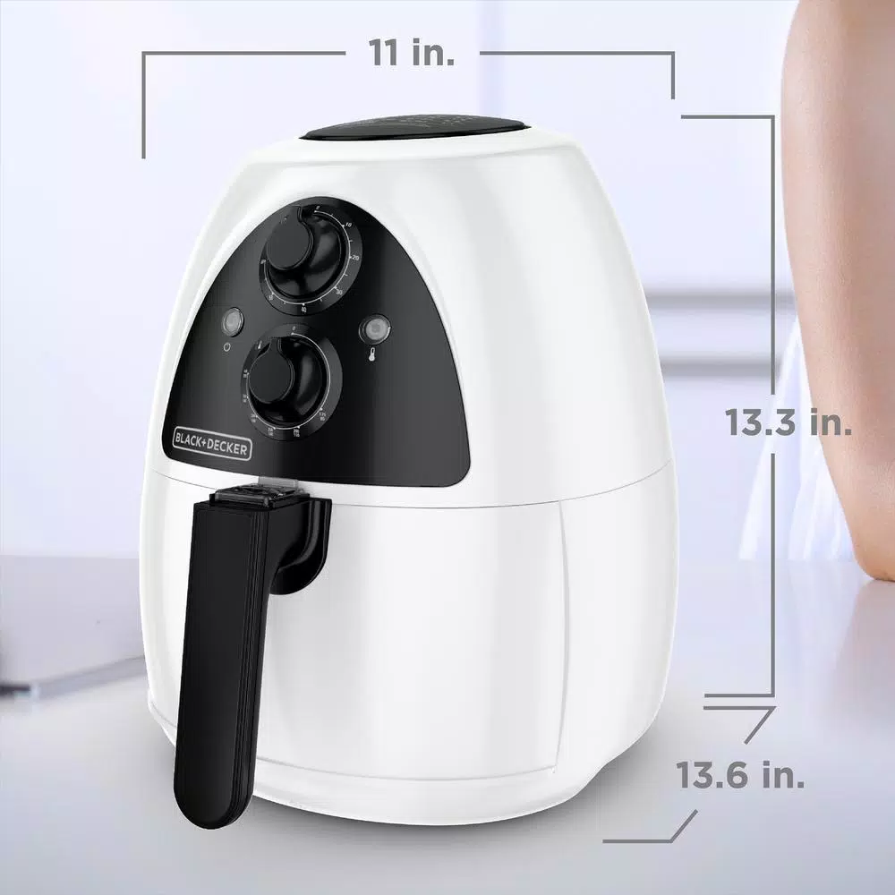 BLACK+DECKER PuriFry 2 Qt. Air Fryer, White
