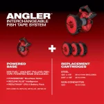 Milwaukee M18 FUEL Angler 120 ft. Steel Pulling Fish Tape Kit with (2) 2.0 Ah Batteries thumbnail 7