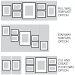 Pinnacle Gallery 7-Piece Graywash Wood Photo Frame Wall Gallery Kit with Art Prints thumbnail 2
