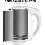 Ovente 1.7L Electric Kettle, White Stainless Steel BPA-Free Water Boiler with Auto Shut-Off thumbnail 5