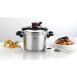 T-fal Clipso 8 Qt. Stainless Steel Stove Top Pressure Cooker with Steam Basket thumbnail 3