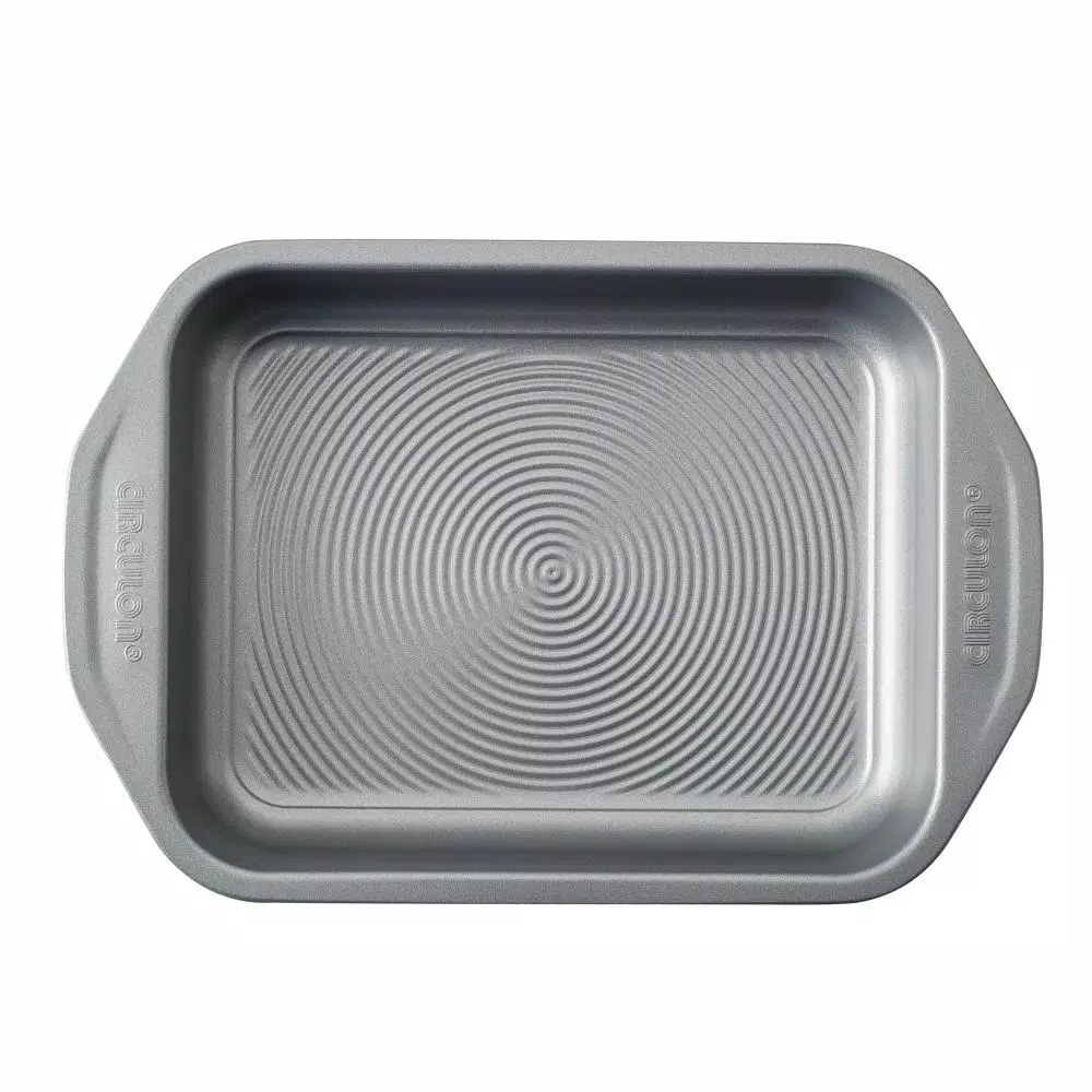 Circulon Total Bakeware 4-Piece Nonstick Toaster Oven and Personal Pizza Pan Set, Gray