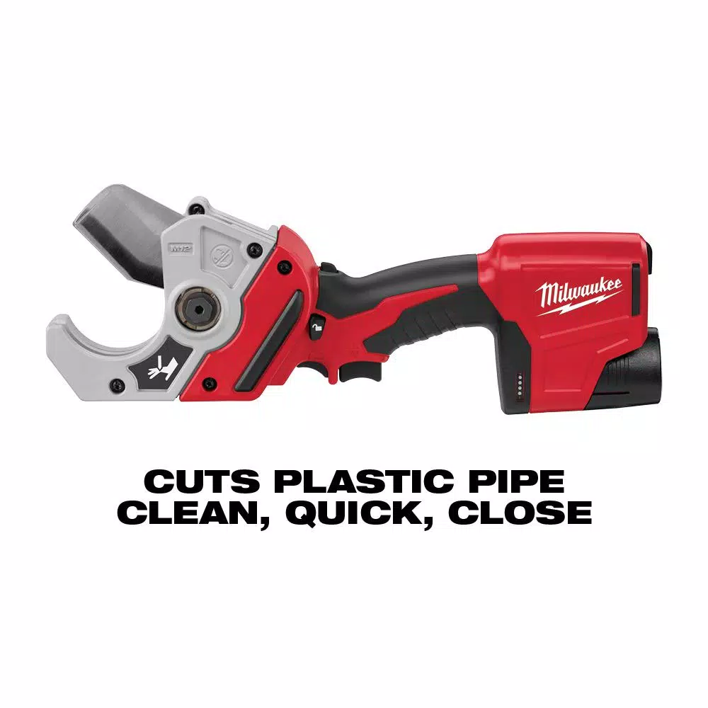 Milwaukee M12 12V Lithium-Ion Cordless PVC Shear Kit with 1.5 Ah Battery, Charger and Hard Case