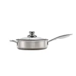 Swiss Diamond Classic Series 3.1 Qt. Cast Aluminum Nonstick Saute Pan with Glass Lid, Stainless Steel thumbnail 3