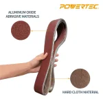 POWERTEC 2 in. x 72 in. 40 Grit Aluminum Oxide Sanding Belts, 10-Pack thumbnail 4