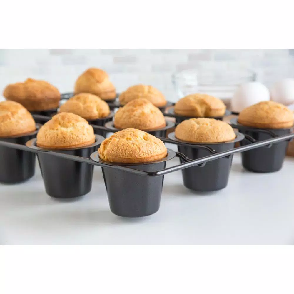 Fox Run Non-Stick Mini Popover Pan, 12-Cup Carbon Steel Bakeware