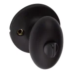 Sure-Loc Hardware Arapaho Flat Black Egg Style Keyed Entry Doorknob, Brass Construction thumbnail 1