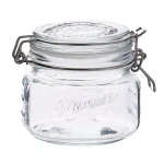 Unbranded 16.9 oz. Glass Kitchen Canister Set with Airtight Wire Clamp Lids (Set of 4) thumbnail 2