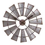 La Crosse Clock 22 in. Metal Windmill Quartz Wall Clock - Rustic Farmhouse Decor thumbnail 2