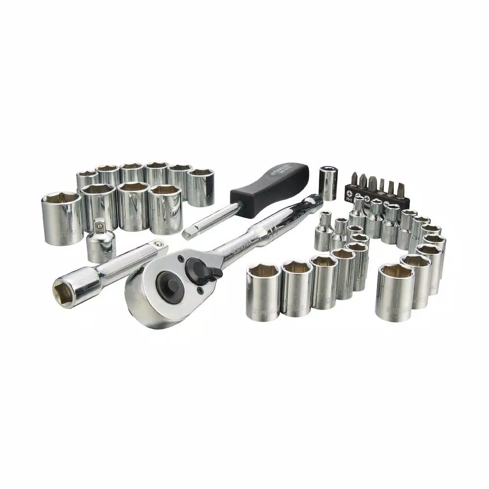 STANLEY 40-Piece Mechanics Socket Set with 72-Tooth Ratchet