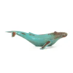 Zentique Distressed Turquoise and Brown Humpback Whale Polyresin Sculpture thumbnail 1