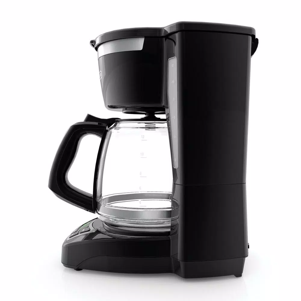 Black+Decker 12-Cup Programmable Drip Coffee Maker with Sneak-A-Cup Technology, Black