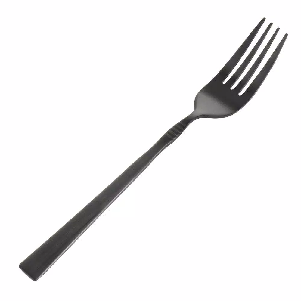Megachef Cravat 20-Piece Matte Black Flatware Set, 18/10 Stainless Steel Silverware Service for 4