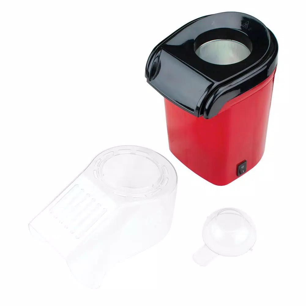 Brentwood Appliances Red Hot Air Popcorn Maker, 1200W Countertop Popper