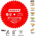 Diablo 10 in. x 40-Tooth General Purpose Circular Saw Blade, 2-Pack thumbnail 4