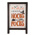 Glitzhome 24 in. Hocus Pocus Halloween Wooden Easel Sign - Standing or Hanging Decor thumbnail 5