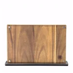 SCHMIDT BROS. Downtown Acacia Wood Knife Block - Two-Sided Magnetic Storage with Acrylic Safety Covers thumbnail 1
