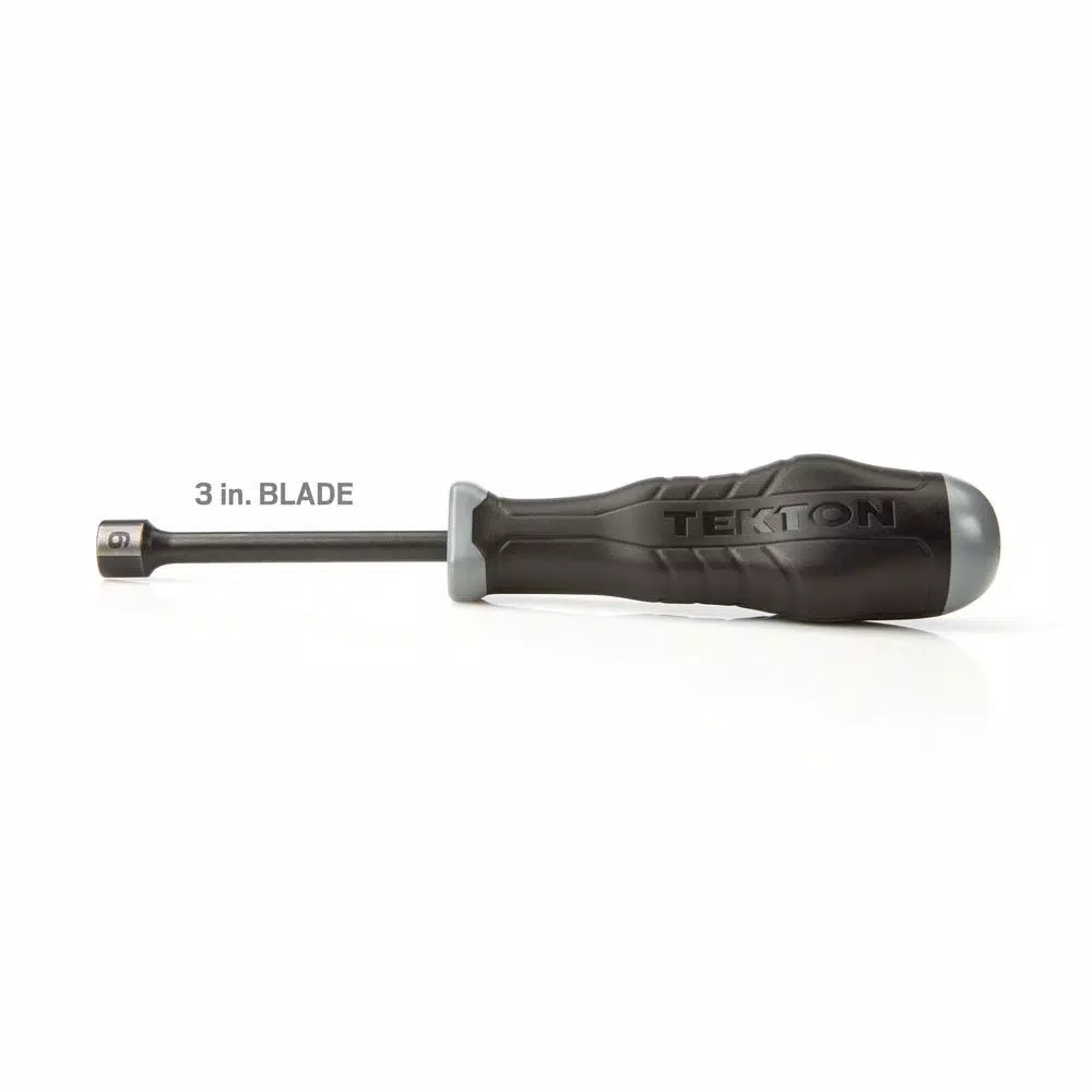 TEKTON 9 mm Nut Driver with Patented Three-Sided Handle
