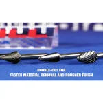 Drill America 1/4 in. x 5/8 in. Cylindrical End Cut Solid Carbide Burr Rotary File Bit thumbnail 8