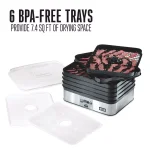 Weston 6-Tray Digital Food Dehydrator Plus with Adjustable Thermostat and Timer thumbnail 4