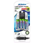 ACDelco AA/AAA NiMH Rechargeable Fast Charger Kit with 4 AA Batteries thumbnail 1