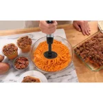 Ovente 6-Speed Hand Blender Potato Masher Attachment, Black thumbnail 3
