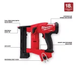 Milwaukee M18 FUEL 18-Gauge 1/4 in. Narrow Crown Stapler & Clear Safety Glasses Combo Kit thumbnail 3