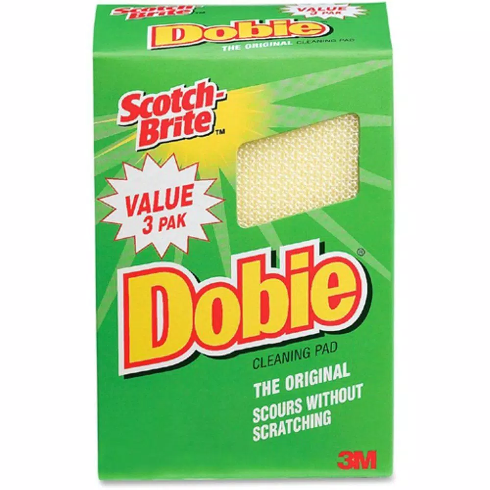 Scotch-Brite Dobie All-Purpose Scouring Cleaning Pads, Non-Abrasive, 3-Pack
