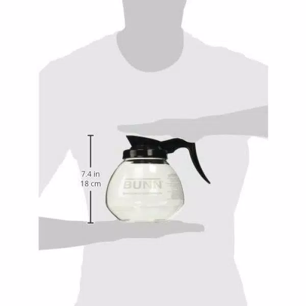 BUNN 12-Cup Commercial Glass Coffee Decanter with Black Handle, 42400.0101
