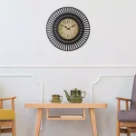 La Crosse Clock 20 in. Covington Quartz Round Wall Clock with Matte Black Frame thumbnail 5