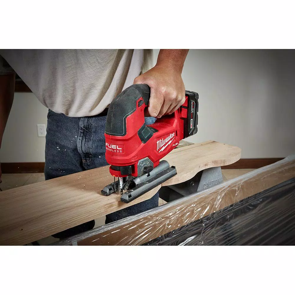Milwaukee M18 FUEL 18V Brushless Compact Router and D-Handle Jig Saw 2-Tool Combo Kit (Tool-Only)