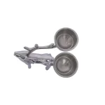 Unbranded 8.5 in. Silver Aluminum Reindeer Tea Light Candle Holder - Set of 1 thumbnail 4