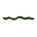 Nearly Natural 9 ft. Pre-lit Artificial Pine Christmas Garland with 50 Warm White LED Lights thumbnail 1