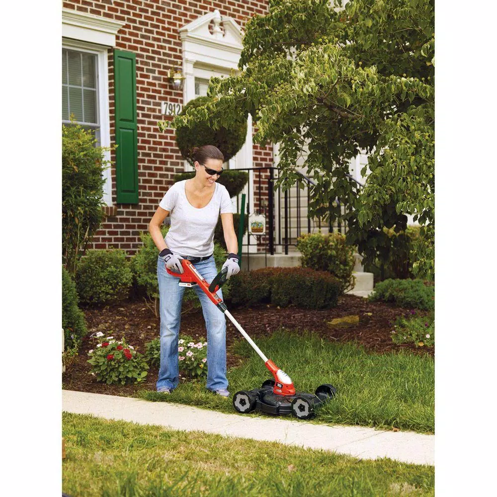 BLACK+DECKER 20V MAX Cordless 3-in-1 String Trimmer, Edger, and Mower Combo with (2) 2.0 Ah Batteries and Charger
