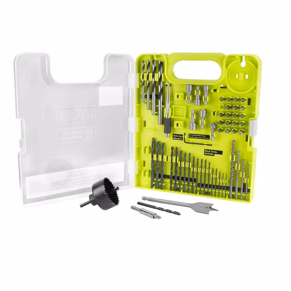 RYOBI 60-Piece Multi-Material Drill and Drive Bit Set with Bonus 25 ft. Tape Measure