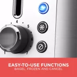 BLACK+DECKER Rapid Toast 2-Slice Stainless Steel Wide Slot Toaster, 1200W thumbnail 4