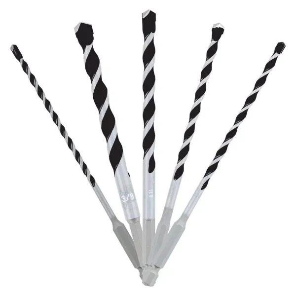 Diablo Multi-Material Carbide Tipped Hammer Drill Bit Set, 5-Piece Hex Shank