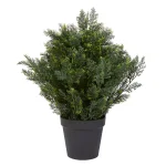 Pure Garden 26 in. Artificial Cedar Topiary with 9 in. Planter Pot thumbnail 1