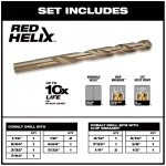 Milwaukee SHOCKWAVE Titanium Step Bit & Cobalt RED HELIX Drill Bit Set, 18-Piece thumbnail 3