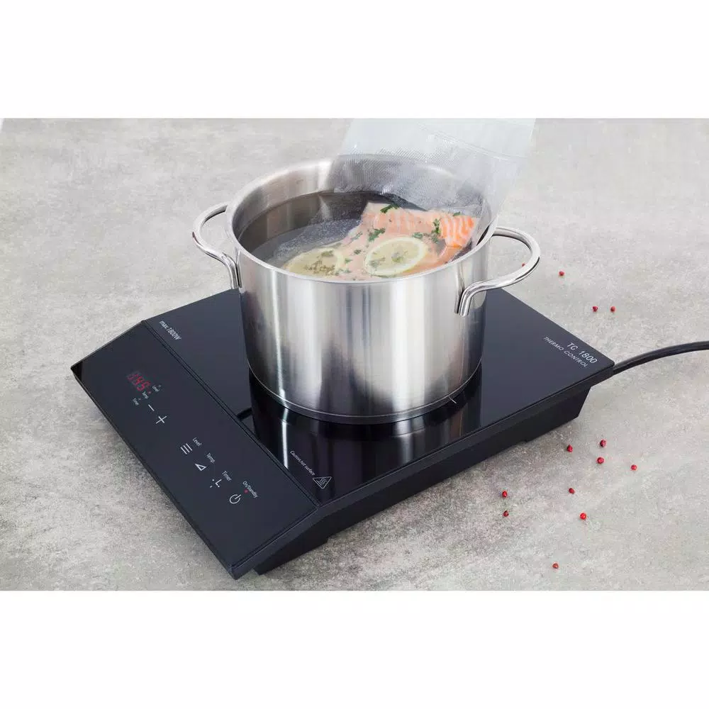 CASO Design TC 1800 Single Induction Burner 1800W Black Hot Plate with SmartControl