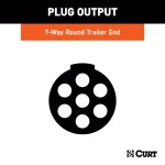 CURT 7-Way Round Trailer Connector Plug - Male End thumbnail 6