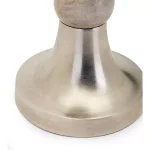 IMAX Trisha Yearwood Nightingale Mango Wood Hurricane Candle Holder Set of 3, Gray thumbnail 2