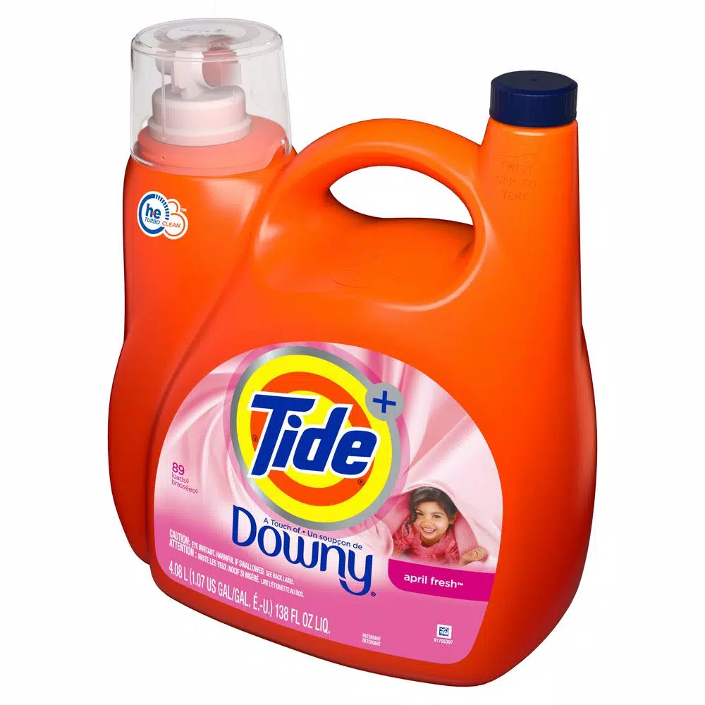 Tide April Fresh High Efficiency Liquid Laundry Detergent with Downy, 138 oz (72 Loads)