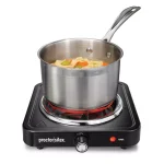 Proctor Silex 1200W Single Burner Stainless Steel Hot Plate, 5.5 in. Black thumbnail 4
