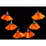 Worth Imports 71 in. 6-Light Halloween Pumpkin Garland with Flashing LED Witch Hats thumbnail 1