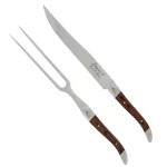 Unbranded Laguiole 2-Piece Pakkawood Carving Set with Stainless Steel Knife and Fork thumbnail 1